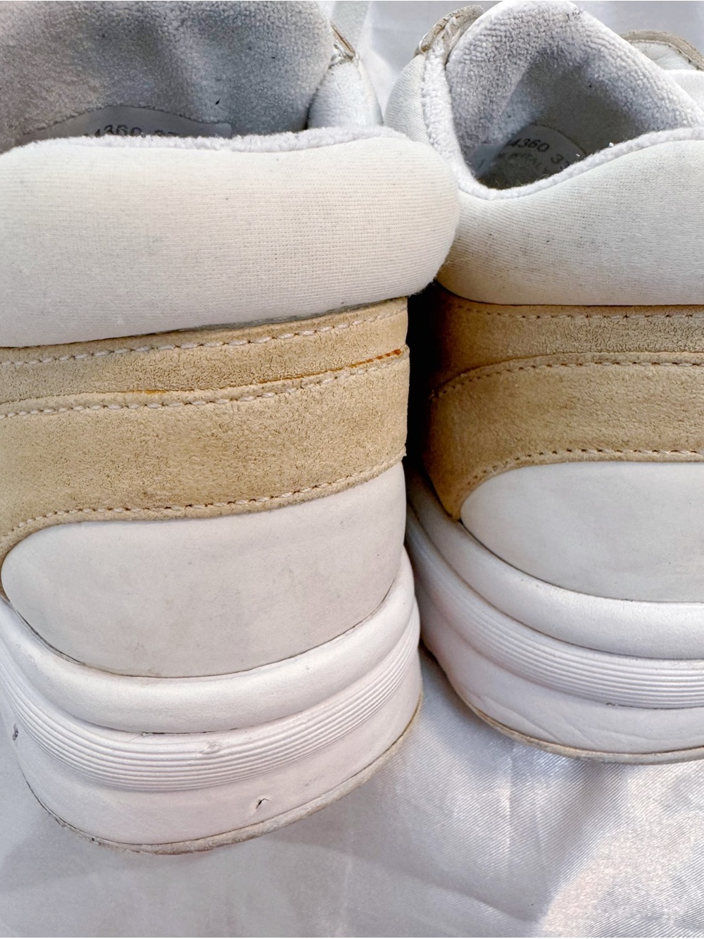 Chanel Beige & White Suede Leather Sneakers - Picture 7 of 8